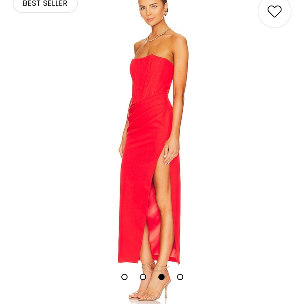 Saira Midi Dress in Orange Sorbet